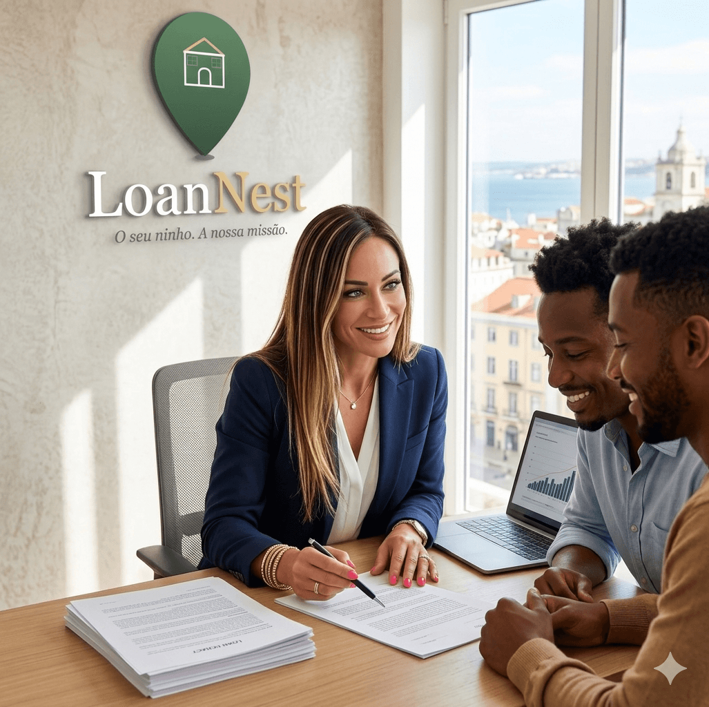 Mortgage advisor meeting with clients