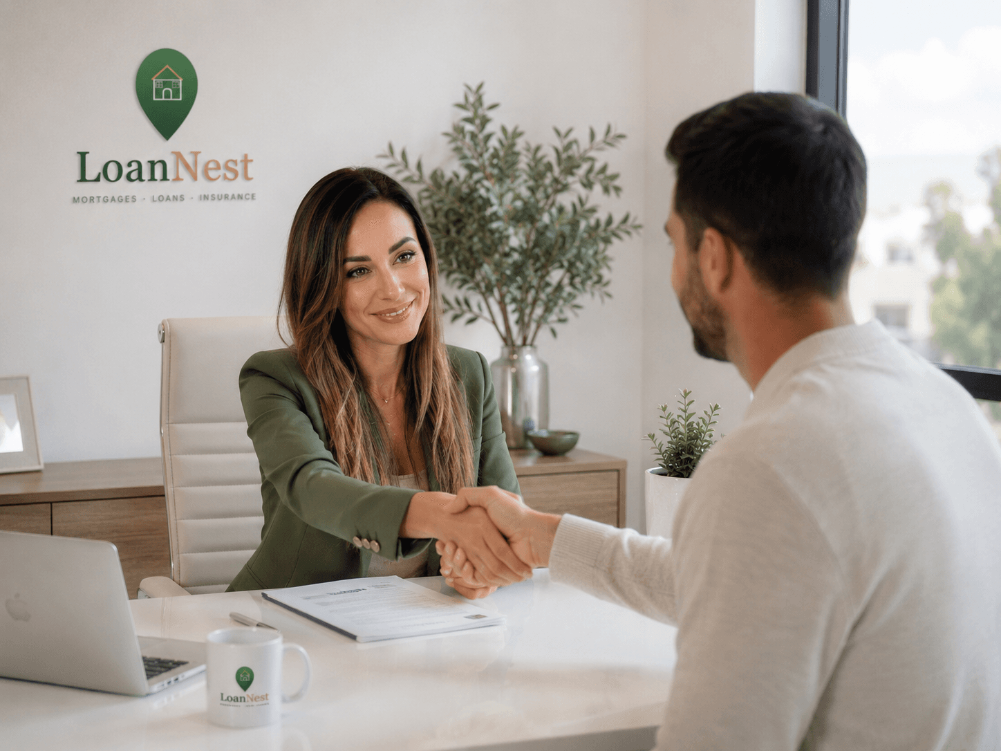 Equipa LoanNest em reunião com cliente